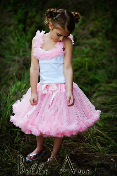 Baby Pink Sparkle Pettiskirt by Belle Ame